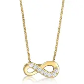 Elli Halskette Infinity Unendlich Liebe Topas 585 Gelbgold Elli Premium Gold