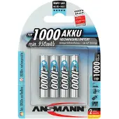 Ansmann 1x4 Nimh 1000 Micro 950mah Aaa Wiederaufladbare Batterie