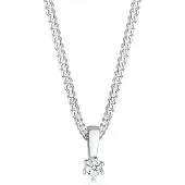 Elli Halskette - Halskette Kreis Diamant Geschenkidee 925 Sterling - Gr. unisize - in Weiß - für Damen
