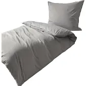 TRAUMSCHLAF Melange Bettwäsche 155x220 cm + 80x80 cm grau