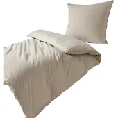 TRAUMSCHLAF Melange Bettwäsche 155x220 cm + 80x80 cm sand