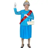 Widmann THE QUEEN (Bluse, Rock, Schärpe, Handschuhe, Krone, Handtasche), XL