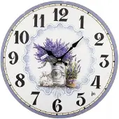 Lowell 21566 Wand- /Tischuhr Quarzuhr Rund Lavendel