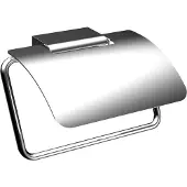 Emco flow Toilettenpapierhalter mit Deckel, 270000101, Farbe: Chrom