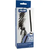 Milan Schachtel 30 Natürliche Kohlestifte (zylindrisch Ø 6-8 Mm)