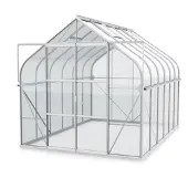 Pergart Vitavia Gewächshaus "Dione 8300" inkl. Stahlfundamentrahmen aluminium eloxiert 8,3 m² 3 mm ESG