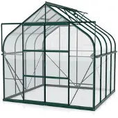 Pergart Vitavia Gewächshaus "Dione 6700" inkl. Stahlfundamentrahmen smaragd grün 6,7 m² 3 mm ESG