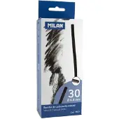 Milan Schachtel 30 Natürliche Kohlestifte (zylindrisch Ø 6-8 Mm)