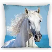 MCU Pferde Pony Kissenbezug: Pony weiß - 40cm x 40cm