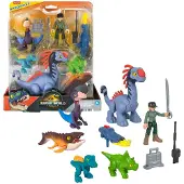 Jurassic World Imaginext Jurassic World : Die Wiedergeburt Set mit 6 Actionfiguren, Starter und Zubehör, 3 Jahr(e), Mehrfarbig, Kunststoff