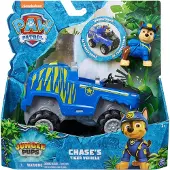 Ryhmä Hau PAW Patrol Jungle Pups - Tiger-Fahrzeug mit Chase-Figur (Basis Fahrzeug), Polizeiwagen, PAW Patrol, 3 Jahr(e), Kunststoff, Schwarz, Blau