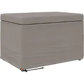 vidaXL Hocker Taupe 61 x 41 x 40 cm Stoff und Pressholz