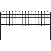 vidaXL Ringzaun TILBURG 200 x 110 cm Pulverbeschichteter Stahl Schwarz