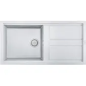 Elleci Best 480 G68, Schrankwaschbecken, Rechteckig, Granitek, Weiß, 1 Becken, Rechteckig
