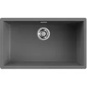 Elleci ZEN-F 130, Aufsatzwanne, Rechteckig, Keratek, Grau, 1 Becken, Rechteckig