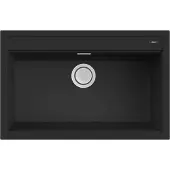 Elleci Best 130, Aufsatzwanne, Rechteckig, Keratek plus, Schwarz, 1 Becken, 726 x 365 mm