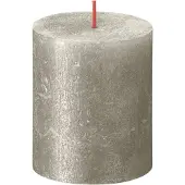 Bolsius Rustic Pillar Candles Shimmer Champagne