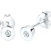 Elli DIAMONDS Ohrringe Basic Klassiker Diamant 0.06 Ct. 925 Silber Elli DIAMONDS Weiß