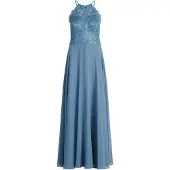 Vera Mont Abendkleid "Abendkleid rückenfrei", Damen, Gr. 40, EURO, blau (smoky lavender), Obermaterial: 100% Polyester PES., Kleider Abendkleid