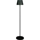 Konstsmide LED-Akku-Stehlampe Pomezia, schwarz, 124 cm, IP54, USB dimmbar, schwarz, für Wohn- / Esszimmer, Aluminium, Modern