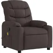 Syfax Massagesessel Dunkelbraun Stoff