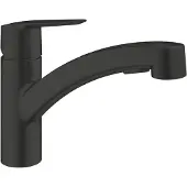 GROHE Start, Ziehen, Schwarz, Hebelgriffe, Einzelbild, Matt black, 1/2"