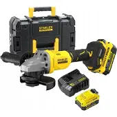 Stanley SFMCG710M1T-QW, 8500 RPM, 12,5 cm, Akku, 4 Ah, 1,84 kg, Bürstenloser Motor