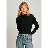 Pepe Jeans für Damen. PL702240 Nicole Pullover schwarz (XS), Lässig, Viskose