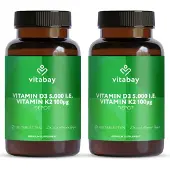 Vitabay Vitamin D3 K2 5000 IE 360 St Tabletten