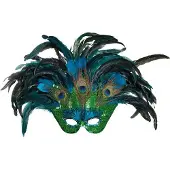 Orlob Pfauenfeder Maske Deluxe