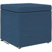 vidaXL Hocker Blau 41 x 41 x 40 cm Stoff und Pressholz