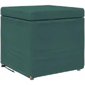 vidaXL Hocker Dunkelgrün 41 x 41 x 40 cm Stoff und Pressholz
