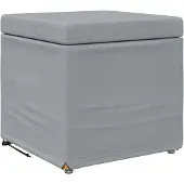 vidaXL Hocker Hellgrau 41 x 41 x 40 cm Stoff und Pressholz