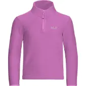 Jack Wolfskin Stehkragenpullover "TAUNUS 100 HZ K" Kinder-Fleecepullover, Halfzip-Reißverschluss, Stehkragen