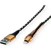 Roline GOLD USB 2.0 Sync- & Ladekabel USB-A/8pin, Stütze, 1 m