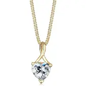 Elli Halsketten - Halskette Herz Infinity Zirkonia 585 Gelbgold - Gr. unisize - in Gold - für Damen