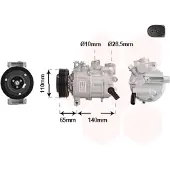 VAN WEZEL Kompressor, Klimaanlage 0301K714