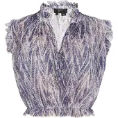 Faina Bluse Damen Blau Mehrfarbig