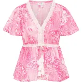 IZIA Bluse Damen rosa weiss