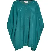 Usha Poncho Damen flaschengrün