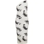 IZIA Kleid Damen wollweiß schwarz
