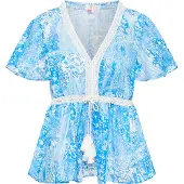 IZIA Bluse Damen blau weiss