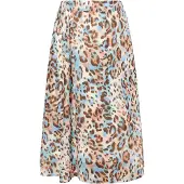 Faina Rock mit Leoprint Damen Beige Mehrfarbig