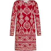 Usha Kleid Damen dunkelrot Creme