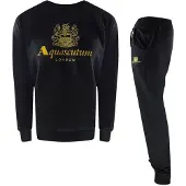 Aquascutum - "London" Trainingsanzug-Set für Herren, Rundhalsausschnitt (Schwarz)