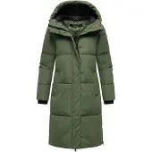 MARIKOO Winterjacke "Michikoo" Extra langer Schnitt mit seitlichen Gehschlitzen