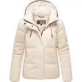 MARIKOO Damen Teddy Puffer Jacke mit Kapuze & Reißverschluss – Kaguraa