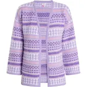 IZIA Strickjacke Damen Flieder Mehrfarbig