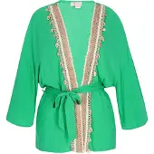 IZIA Kimono Damen grün