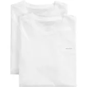 Gant für Herren. 900012008 2er-Set weiße T-Shirts mit Rundhalsausschnitt (XL), Lässig, Baumwolle, Kurzarm